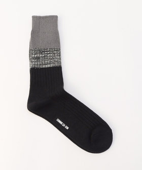 メランジ ラインリブ ソックス