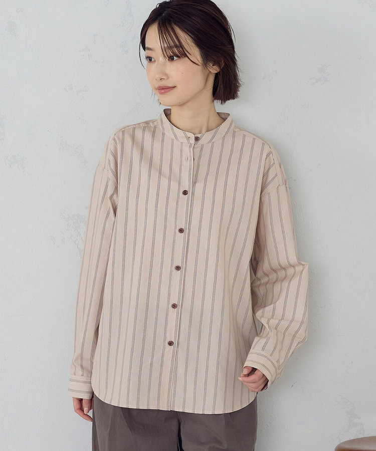ドビーストライプシャツ