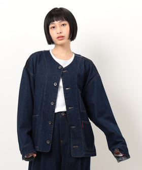極希少　美品　TO BE CHIC　モヘヤ　デニム　ブルーフォックスファー　M デニムフーディーブルゾン（52-21BI70-204）｜おにぎり（ONIGIRI