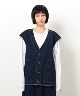 ベスト デニム WAIST FIT デニムベスト｜マウジーの通販｜&mall（アンドモール