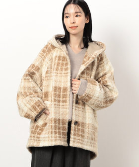 ループチェック フーディーコート（52-25MI71-204）｜おにぎり