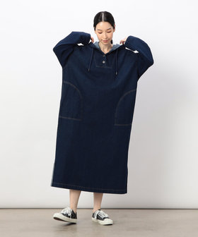  JEANS ショートスリーブパーカーワンピース パーカーワンピース 裏ボア レディース 秋 長袖 ロング丈