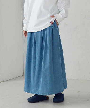デニムタックフレアスカート / セットアップ対応（52-50FO71-206