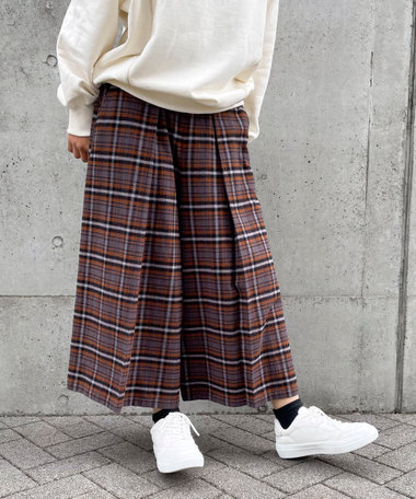 FOXEY キュロットパンツ サマーウール タック37639-SPFN401K