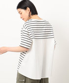 ボーダー バックフレアTシャツ