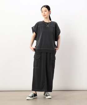 セットアイテム】デニム風裏毛ベスト＋ロング長袖Tシャツ