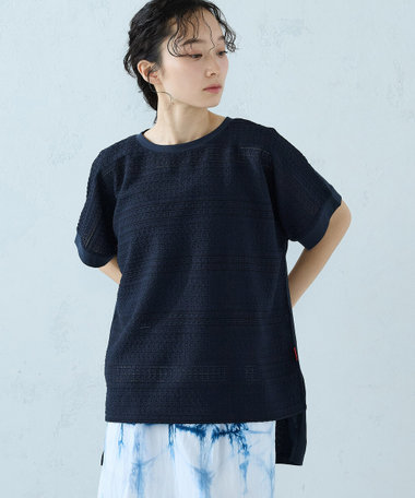 カットジャガード 切り替えTシャツ