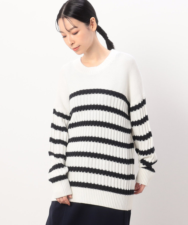 ボーダー ニットプルオーバー（52-77KG76-204）｜おにぎり（ONIGIRI