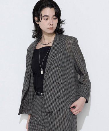 〔 Sサイズ 〕 【セットアップ対応】シアーチェックジャケット