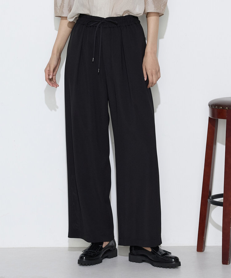 【Oggi 5月号掲載 滝沢カレンさん着用商品】〔 Sサイズ 〕 トリポリカラミ ワイドパンツ