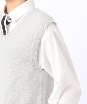 Sサイズ 〕 ラメブークレー ベスト（54-51IG04-204）｜コムサSサイズ