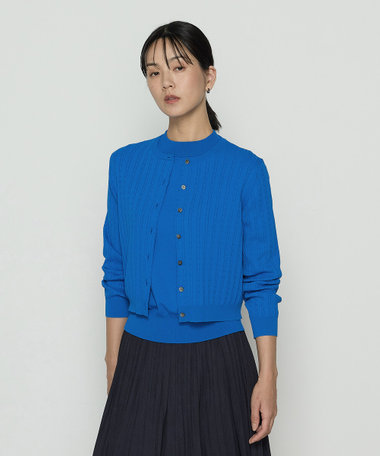 〔 Sサイズ 〕 コットンダルストレッチ ケーブルカーディガン