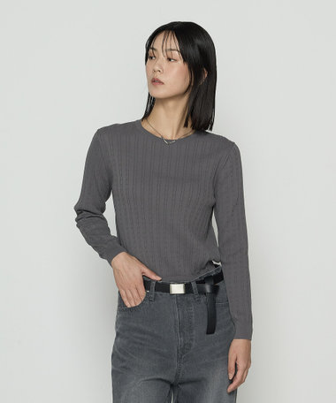 〔 Sサイズ 〕 コットンダルストレッチ ケーブルプルオーバー