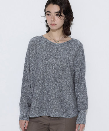 〔Sサイズ〕和紙ブークレー ボートネックプルオーバー