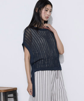 Sサイズ 〕 美濃和紙 ツインニットプルオーバー（54-56IO10-206