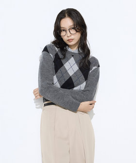 Sサイズ 〕 アーガイルニット プルオーバー（54-57IM14-205）｜コムサS