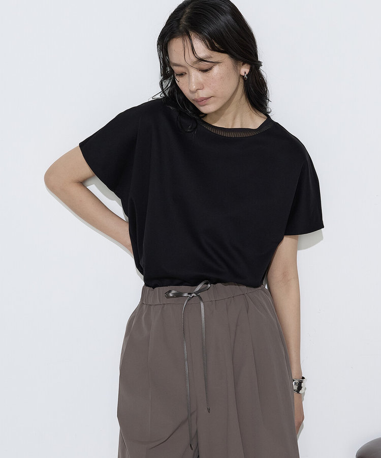 Sサイズ 〕 ダブルフェイス ニット付きTシャツ（54-60TO04-206