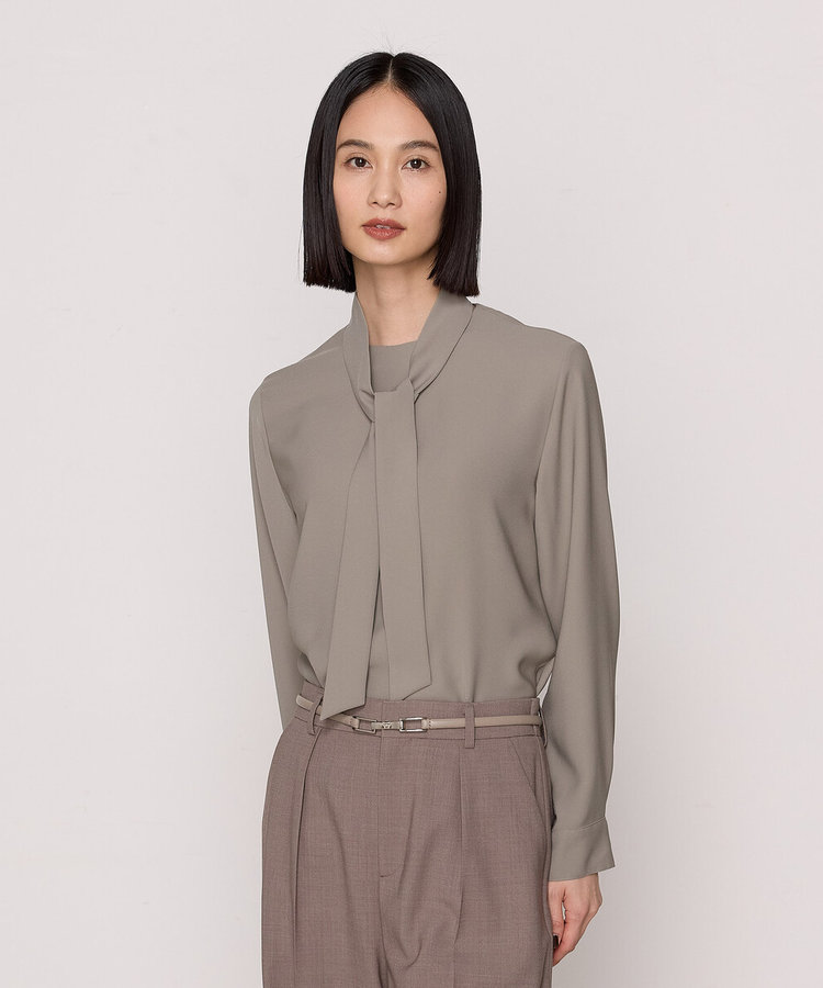 Sサイズ 〕 【2WAY】プルエラバックサテン ブラウス（54-73HI10-204