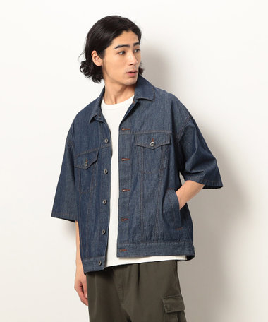 【美品】and yellow　アンドイエロー　デニムジャケット(4)チェーン YeLLOW CORN - 美品 YeLLOW CORN × EARL'S ヒッコリーデニム