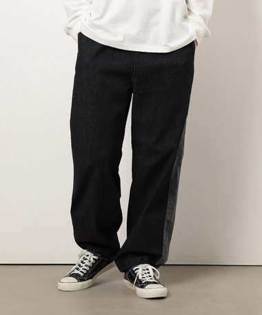 ストレッチデニム配色切り替えパンツ