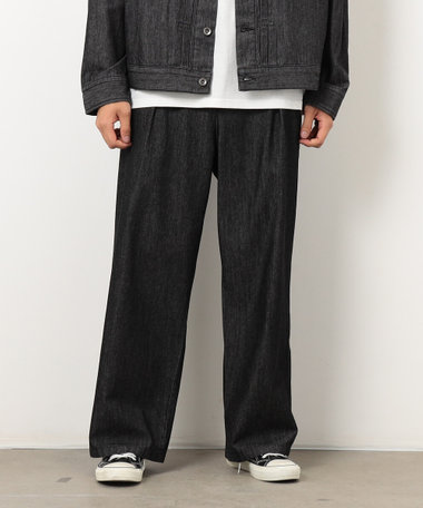 ライトオンスデニム タックワイドパンツ