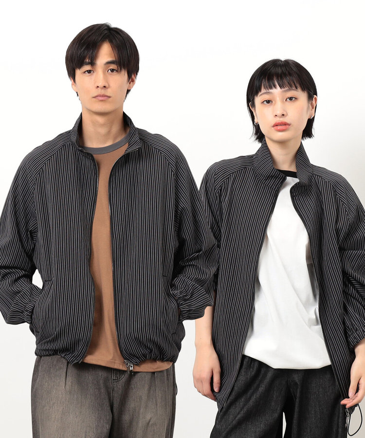 サッカーストライプブルゾン（55-02BM20-205）｜パープル&イエロー