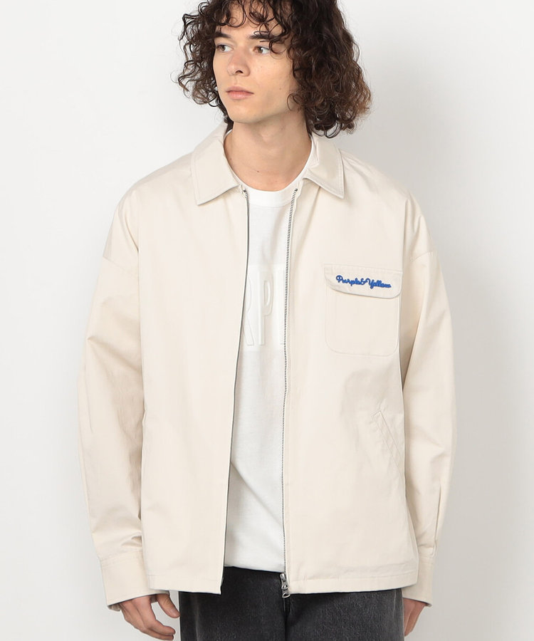 コットンセルロースツイル バック刺繍ブルゾン（55-02BO21-206