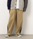 ストレッチツイル ワイドテーパード ラインパンツ（55-02PM22-205