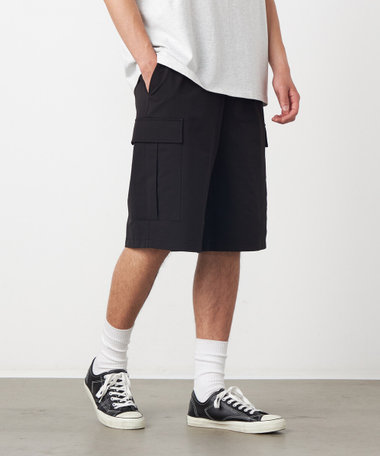 ポリエステルストレッチ カーゴショートパンツ