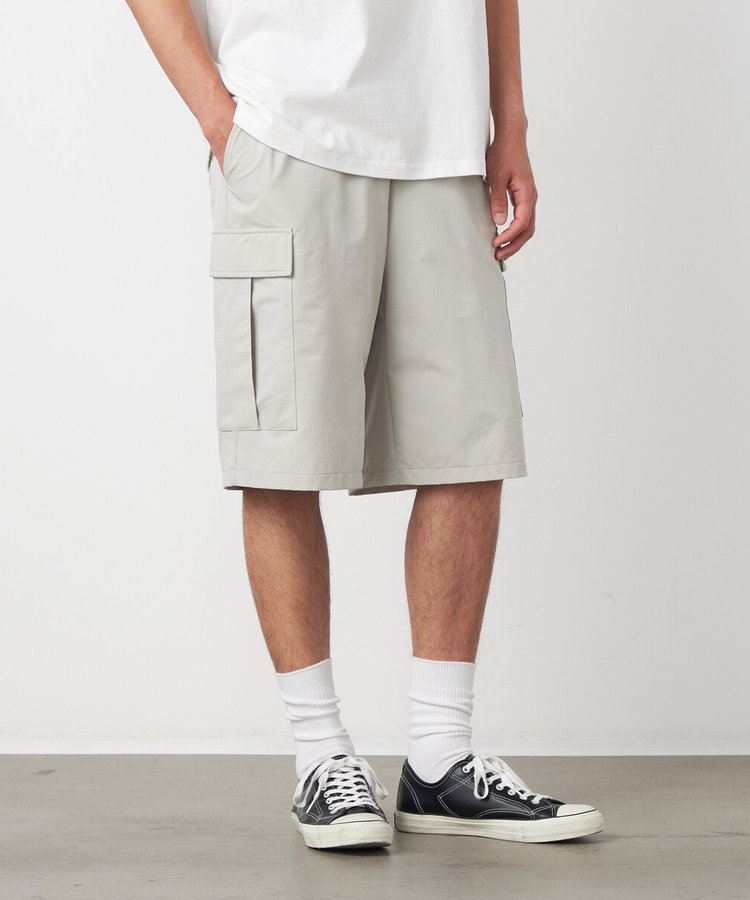 ポリエステルストレッチ カーゴショートパンツ
