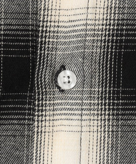 アーカイブ　コムサイズム　オンブレチェックシャツ　ネルシャツ　フーディ　シャドー OMBRE CHECK SHIRT 