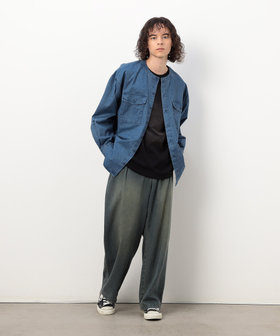 硫化ツイルブリーチクルーネック ワークシャツ（55-07HM20-205