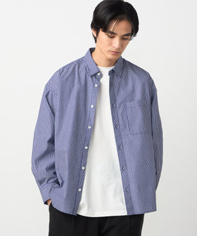 シアサッカーチェックシャツ（55-06HK32-205）｜パープル&イエロー