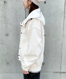 ダンボールニット フーデッドブルゾン（55-21CE30-203