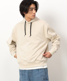 メッセージエンボスプルパーカ（55-21CI05-204）｜パープル&イエロー