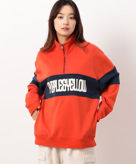 ロゴプリントカラーパネルハーフジッププルオーバー（55-21CI09