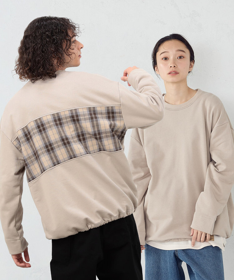 チェック切り替え プルオーバー