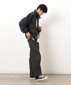 ナイロンストレッチブルゾン（55-21CM30-205）｜パープル&イエロー