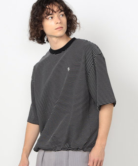 ボーダーTシャツ（55-21CO51-206）｜パープル&イエロー（Purple&Yellow