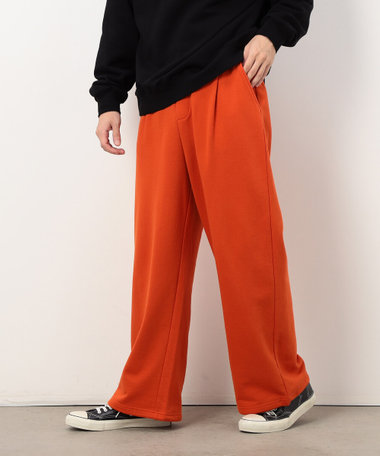 裏毛 ワイドパンツ