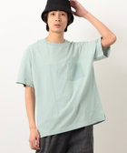 バックロゴプリント 布帛切替 半袖Tシャツ