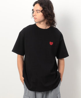 休日限定 ハートロゴプリント ロング丈半袖Tシャツ（55-31TG08-204 ミュージシャン