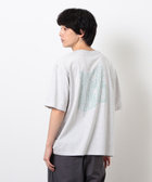 ウェーブメッセージプリント半袖Tシャツ
