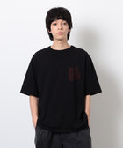 ウェーブメッセージプリント半袖Tシャツ