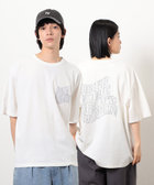 ウェーブメッセージプリント半袖Tシャツ