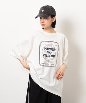 フロスト加工ツアー風プリント半袖Tシャツ（55-31TK14-205