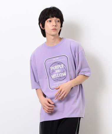 フロスト加工ツアー風プリント半袖Ｔシャツ