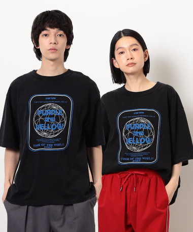 フロスト加工ツアー風プリント半袖Ｔシャツ