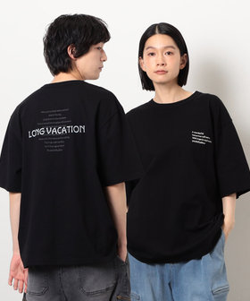 ハートロゴプリント ロング丈半袖Tシャツ（55-31TG08-204