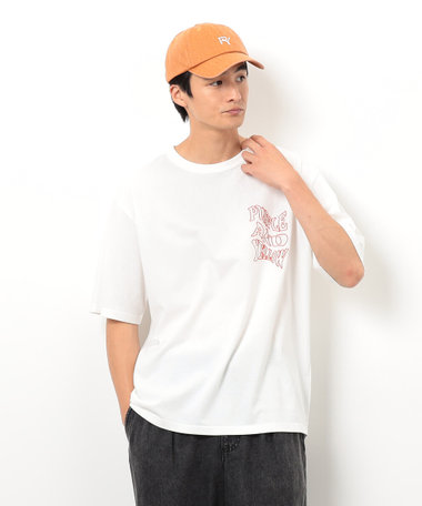 バック＆胸刺繍ウェーブロゴ半袖Ｔシャツ